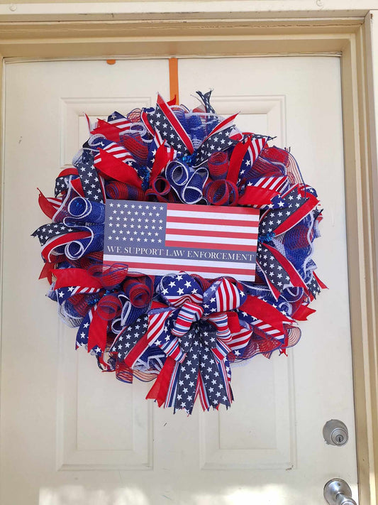 American flag wreath